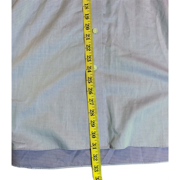 Michael Kors Men’s Violet Check Button Up Dress Shirt Size XL 17 34/35 - Picture 4 of 6